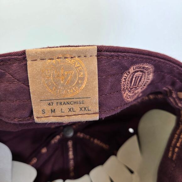 Texas A&M Aggies ’47 Brand Fitted Hat S NWT Maroon Recycled Polyester Cotton - Picture 10 of 12